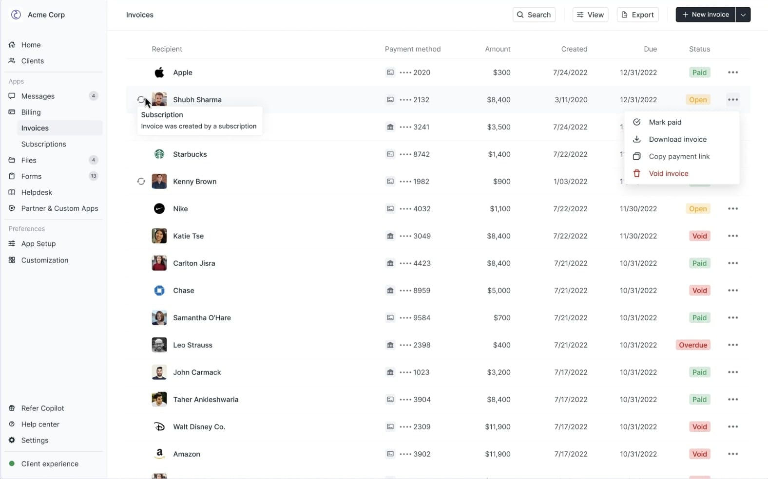 Client CRM